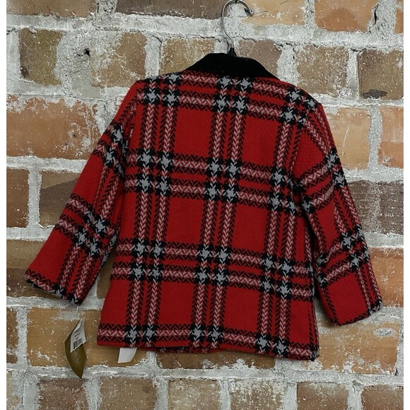 Beluga New York Baby Girl 2 Pc Dress Coat Set 3T Holiday Christmas Red Plaid - Picture 3 of 12